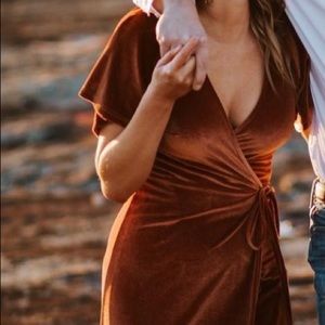 Baltic Born Meghan Velvet Wrap Maxi Dress